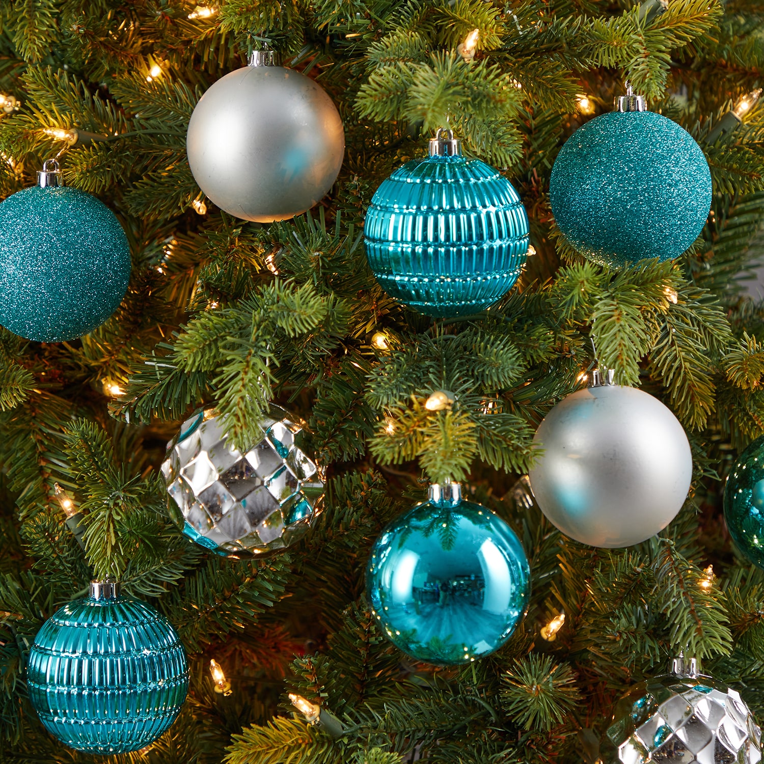 Nearly Natural Shatterproof Tree Blue Set -pc. Christmas Ornament