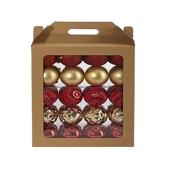 Nearly Natural Shatterproof Tree Gold Box 40-pc. Christmas Ornament