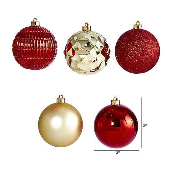 Nearly Natural Shatterproof Tree Gold Box 40-pc. Christmas Ornament