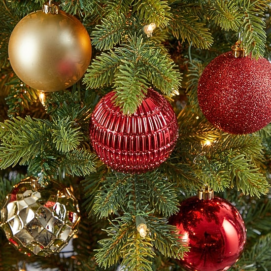 Nearly Natural Shatterproof Tree Gold Box 40-pc. Christmas Ornament
