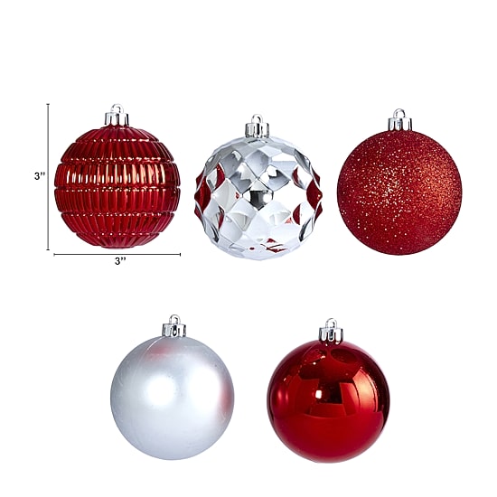 Nearly Natural Shatterproof Tree Red Box 40-pc. Christmas Ornament