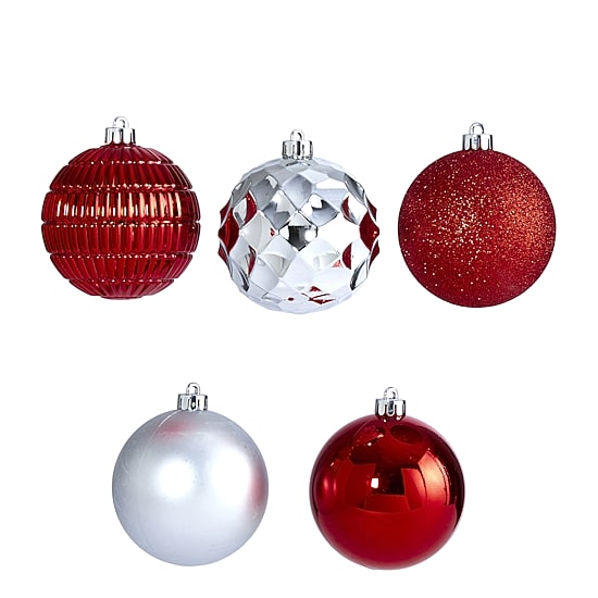 Nearly Natural Shatterproof Tree Red Box 40-pc. Christmas Ornament