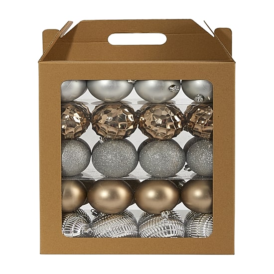 Nearly Natural Shatterproof Tree Silver Set 40-pc. Christmas Ornament