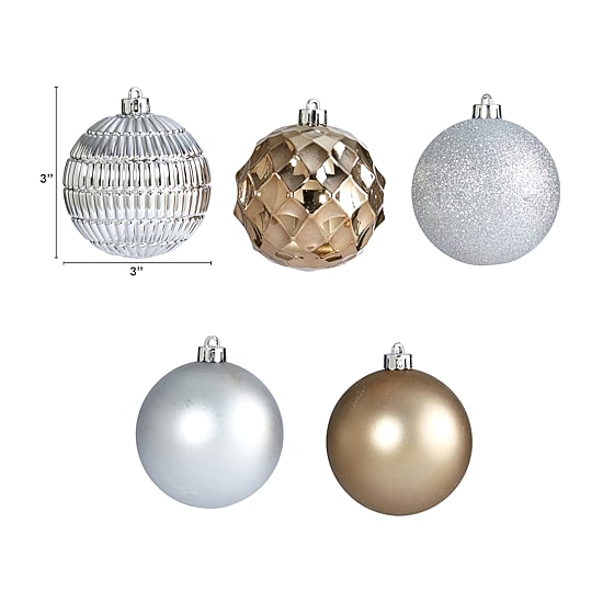 Nearly Natural Shatterproof Tree Silver Set 40-pc. Christmas Ornament