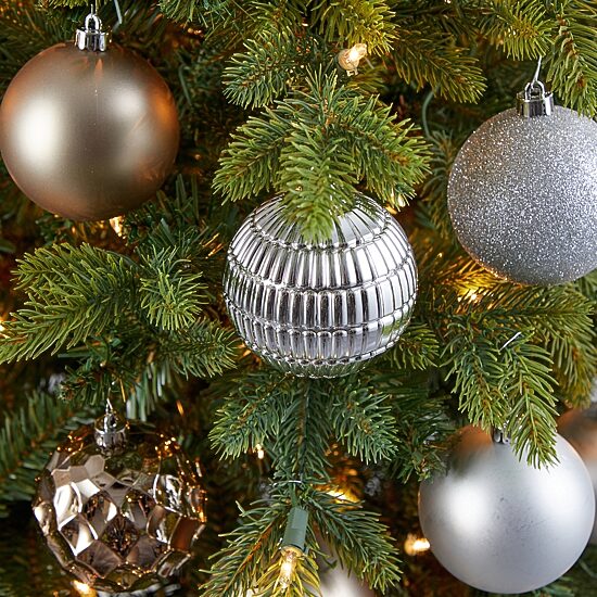 Nearly Natural Shatterproof Tree Silver Set 40-pc. Christmas Ornament