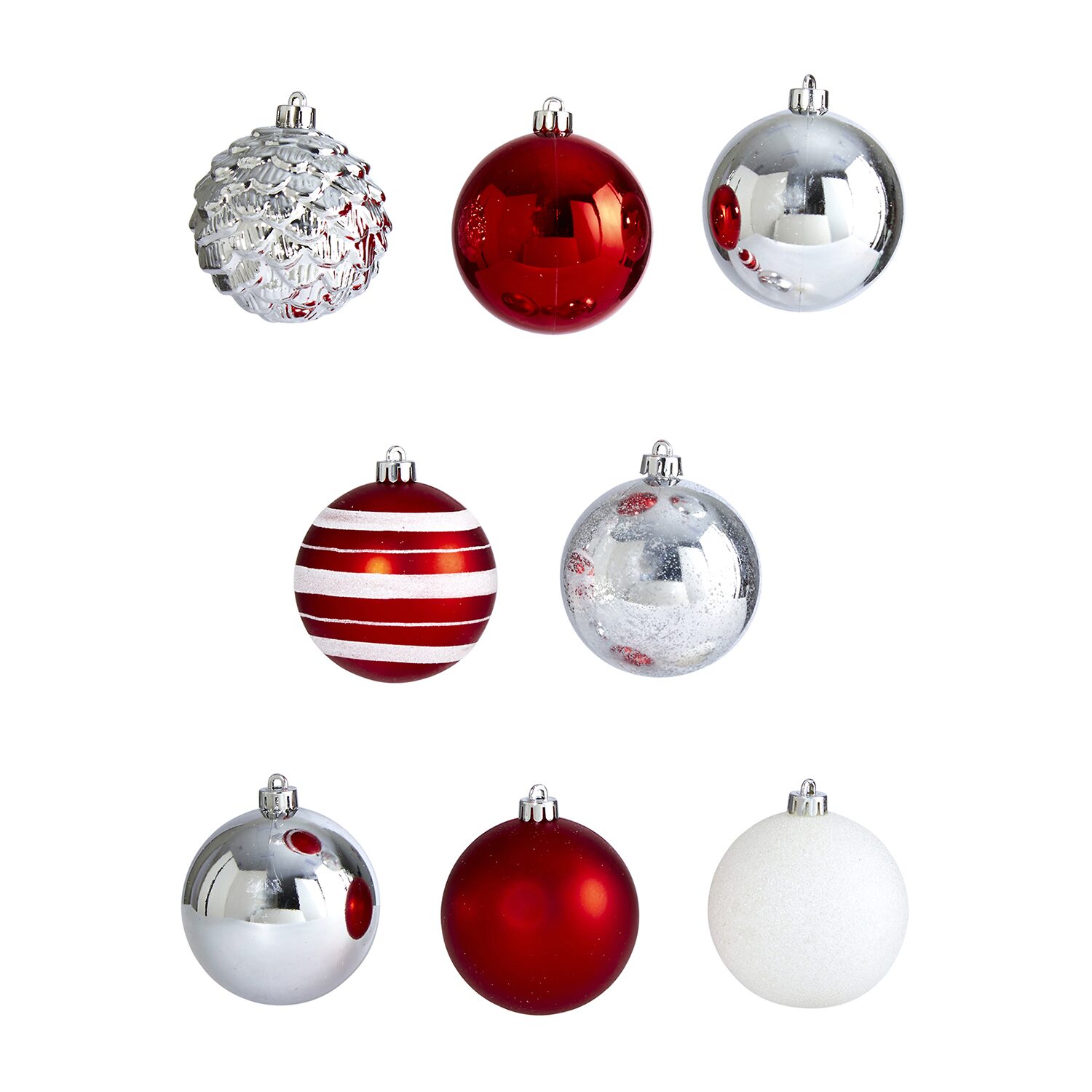 Nearly Natural Shatterproof Tree Red Set -Pc Christmas Ornament