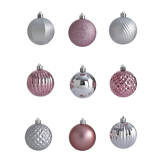 Nearly Natural Shatterproof Tree Pink Box 100-pc. Christmas Ornament