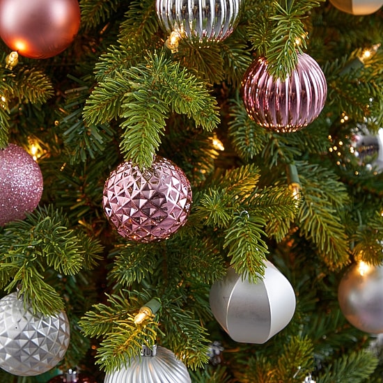 Nearly Natural Shatterproof Tree Pink Box 100-pc. Christmas Ornament
