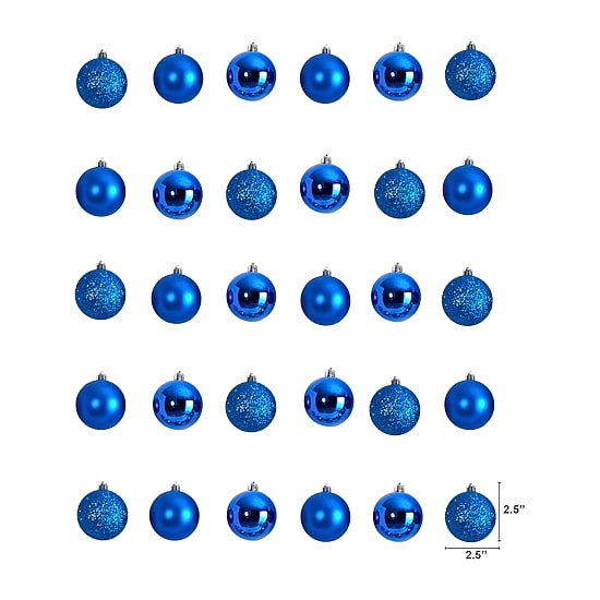 Nearly Natural 2.5in. Shatterproof Set 30-pc. Christmas Ornament