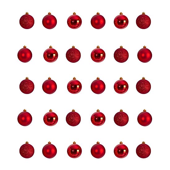 Nearly Natural Holiday 2.5in. Shatterproof 30-pc. Christmas Ornament