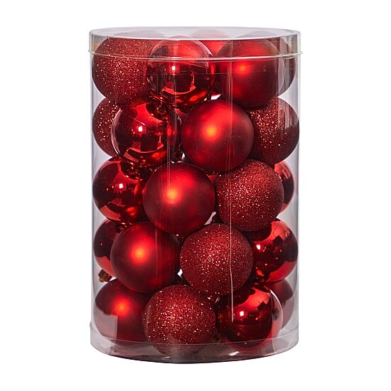 Nearly Natural Holiday 2.5in. Shatterproof 30-pc. Christmas Ornament