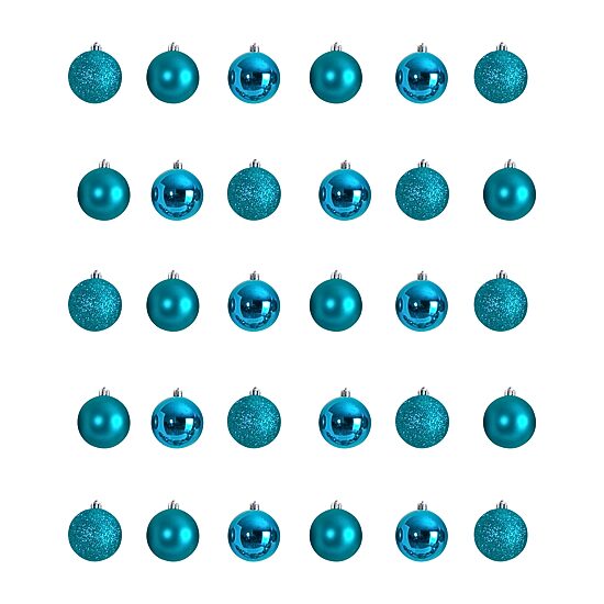 Nearly Natural Ct 2.5in. Shatterproof 30-pc. Christmas Ornament