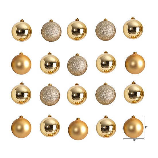 Nearly Natural 3in Shatterproof Set 20-pc. Christmas Ornament