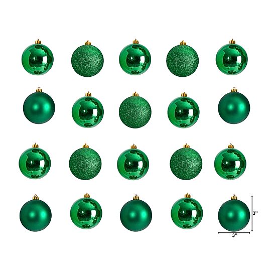 Nearly Natural 3" Shatterproof Set 20-pc. Christmas Ornament
