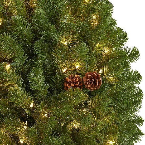Nearly Natural Giant Faux Pre-Lit Wreath