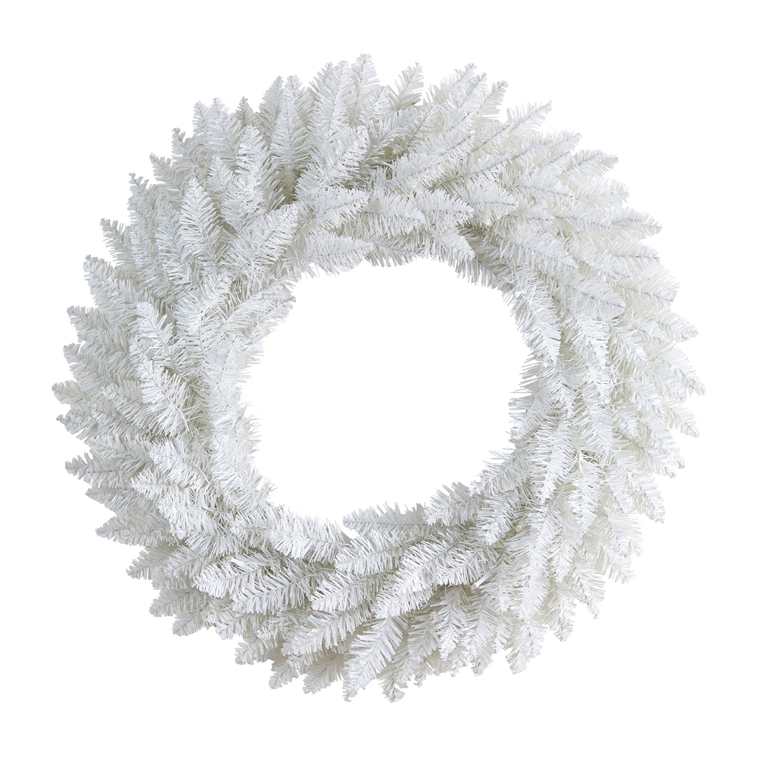 Nearly Natural 24in. Spruce Artificial Pre-Lit Wreath