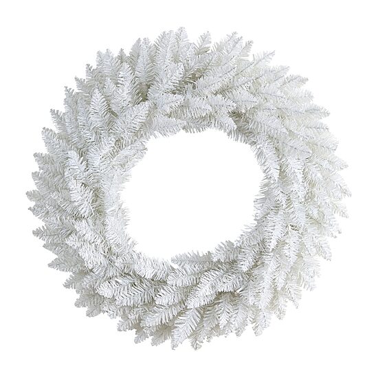 Nearly Natural 24in. Spruce Artificial Pre-Lit Wreath