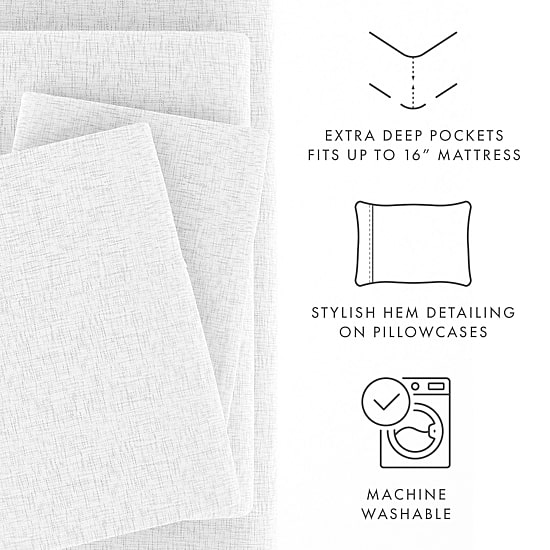 Casual Comfort™ Premium Ultra Soft Microfiber Chambray Sheet Sets