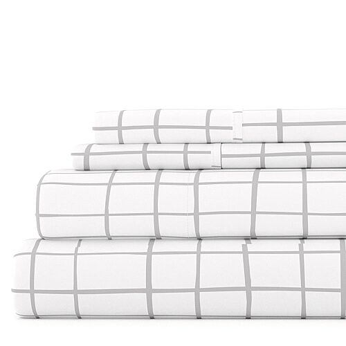 Casual Comfort Premium Ultra Soft Microfiber Pattern Sheet Sets, One Size, Gray