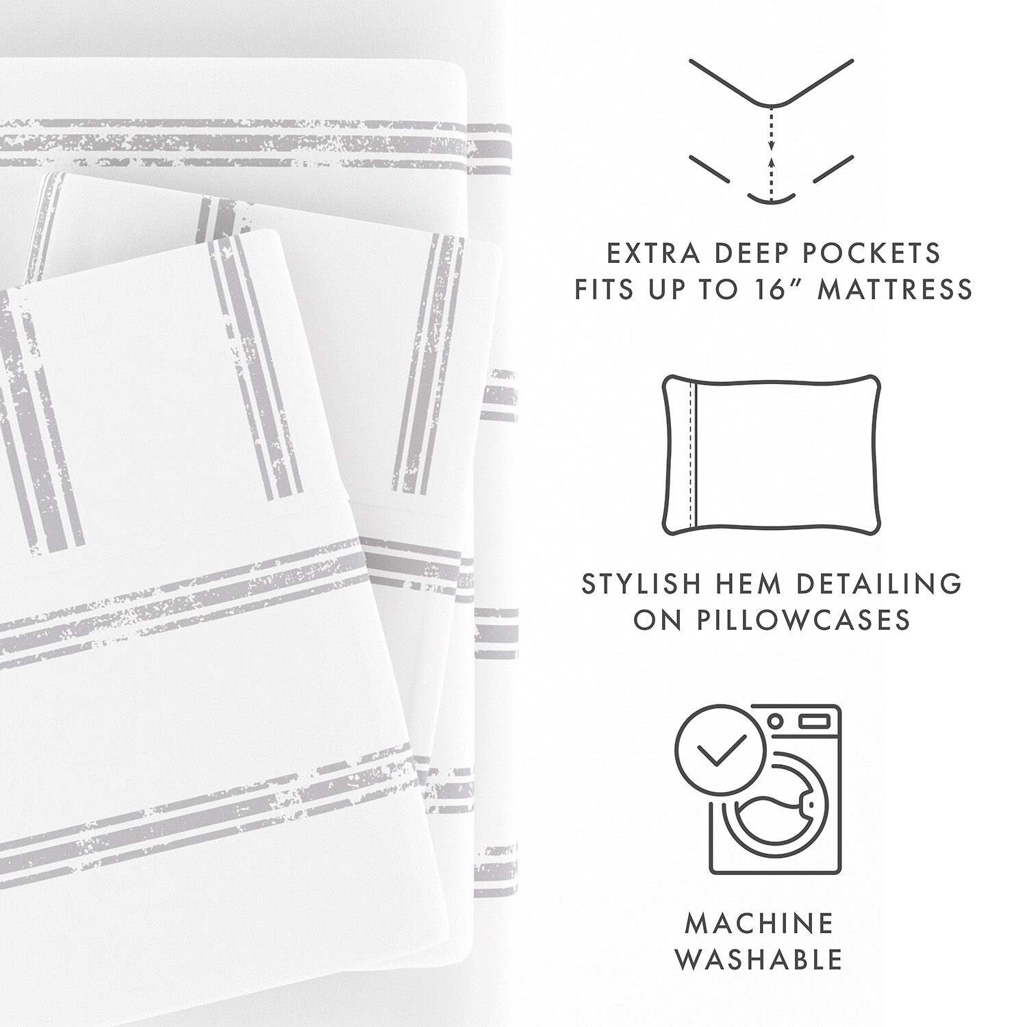 Casual Comfort™ Premium Ultra Soft Microfiber Pattern Sheet Sets