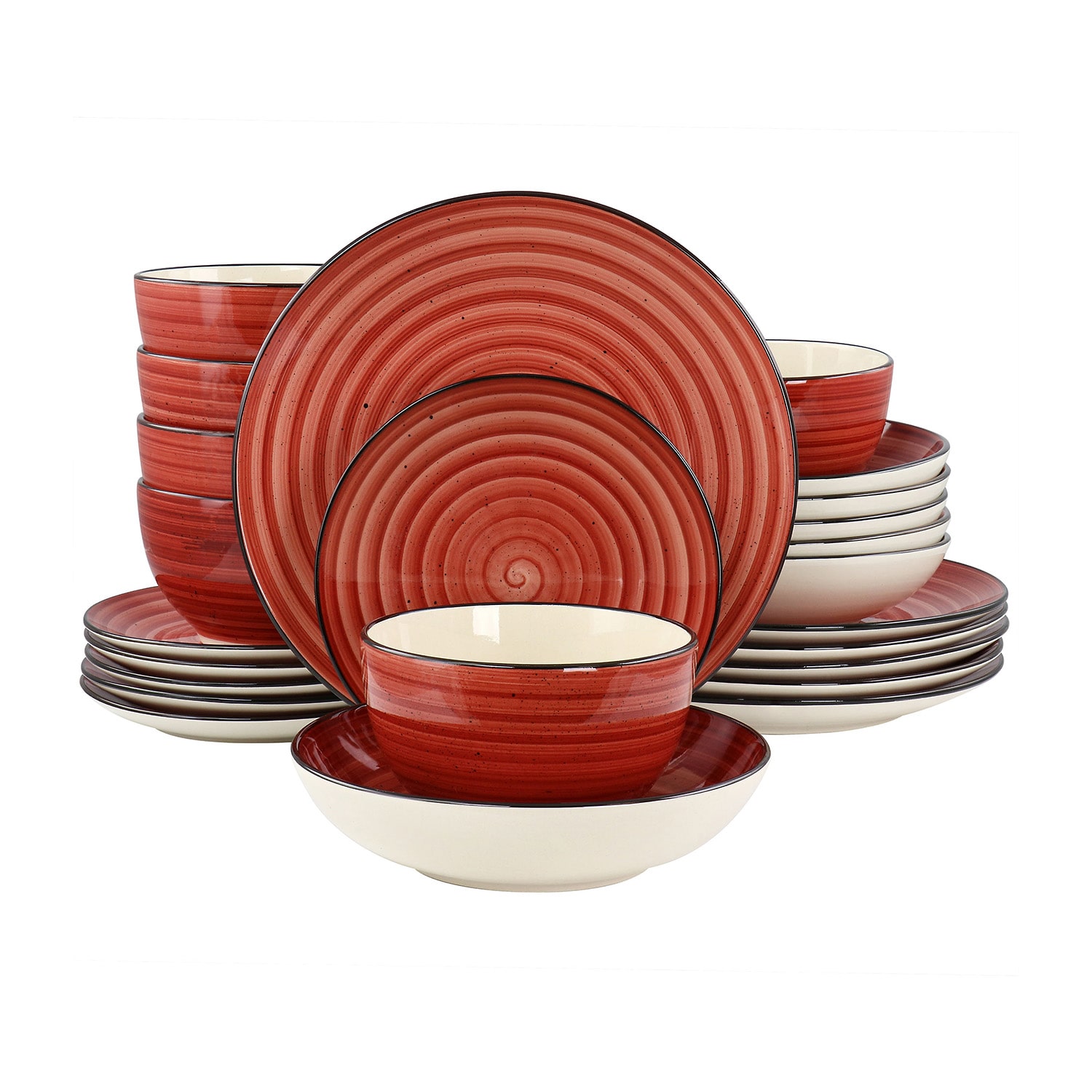Elama -pc. Stoneware Dinnerware Set