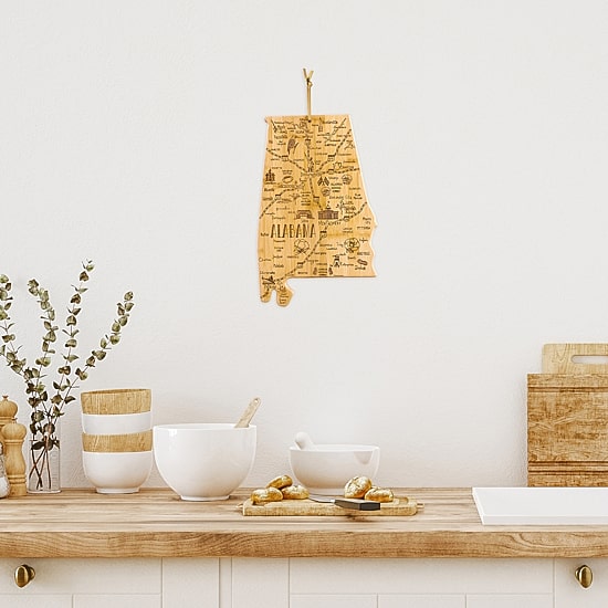 Totally Bamboo Destination State Shaped Serving and Cutting Board