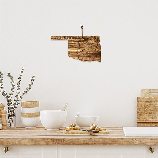 Totally Bamboo Origins State Shaped Serving and Cutting Board