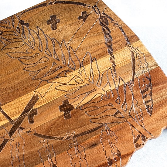 Totally Bamboo Origins State Shaped Serving and Cutting Board
