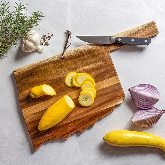 Totally Bamboo Origins State Shaped Serving and Cutting Board