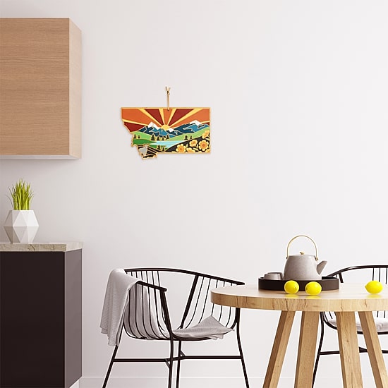 Totally Bamboo State Shaped Serving and Cutting Board Artwork by Summer Stokes