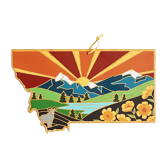 Totally Bamboo State Shaped Serving and Cutting Board Artwork by Summer Stokes