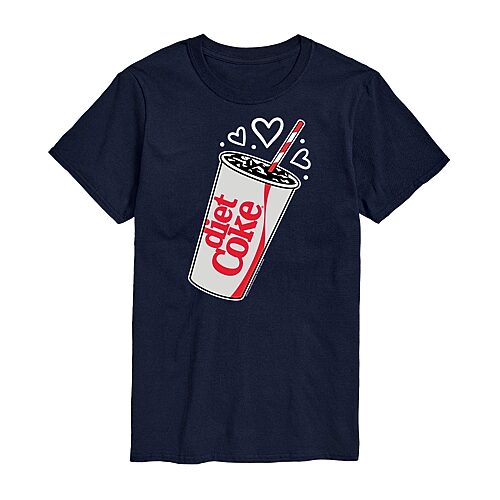 Mens Short Sleeve Diet Coke Graphic T-Shirt, Medium, Blue