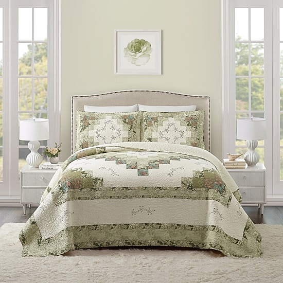 Laurel & Mayfair Alexis Floral Cotton Bedspread