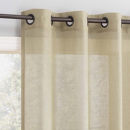 Archaeo Vail Grommet Top Sheer Single Curtain Panel
