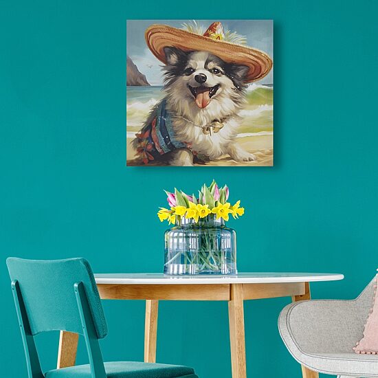 Madison Park 16 X 16 Beach Dogs Canvas Art
