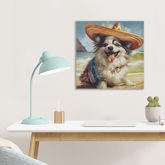 Madison Park 16 X 16 Beach Dogs Canvas Art