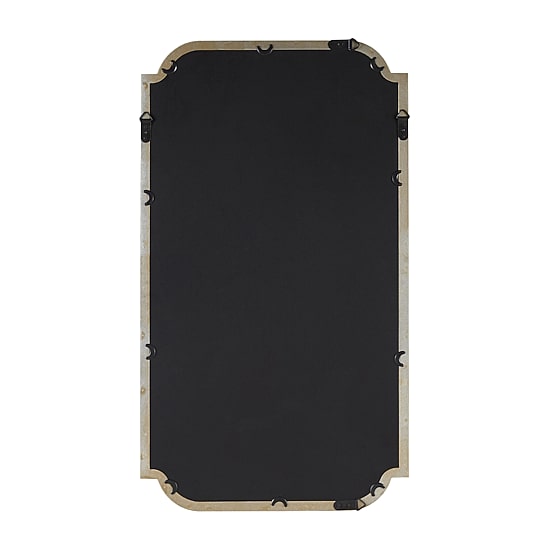 Madison Park 38 Adelaide Gold Scalloped Wood Wall Mount Rectangular Wall Mirror