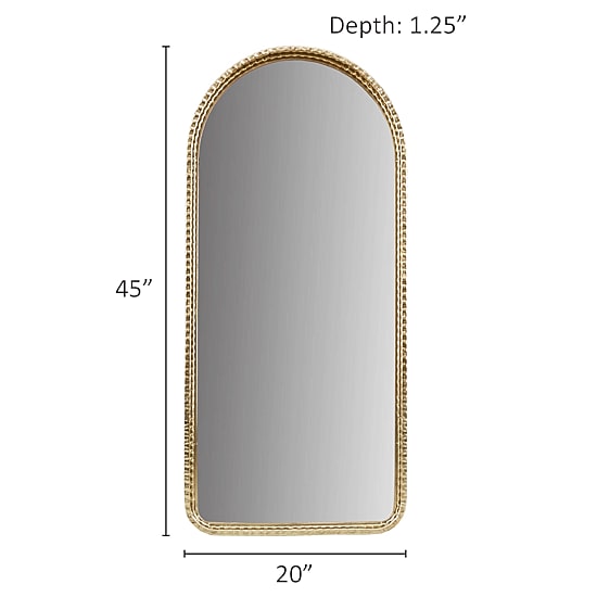 Madison Park 45 Mia Gold Metal Arch Wall Mount Wall Mirror