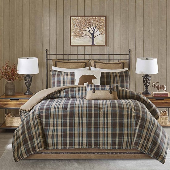 Woolrich Hadley Plaid Oversized Cozy Spun Comforter Set