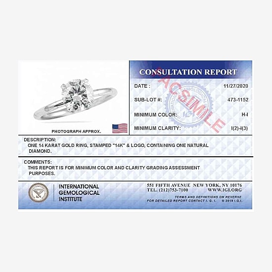 Classic Collection Womens 1 1/4 CT. Natural White Diamond 10K Gold Round Solitaire Engagement Ring