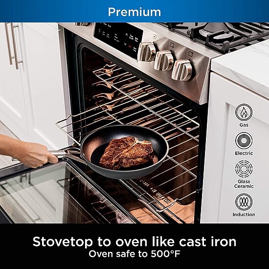 Ninja Foodi Neverstick Premium Hard Anodized 12 Inch Frying Pan