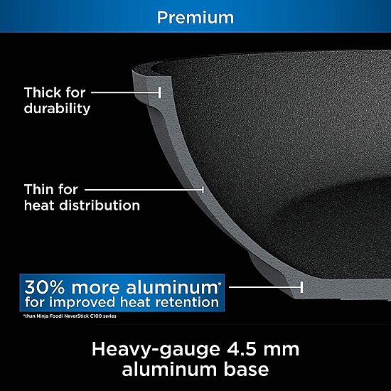 Ninja Foodi Neverstick Premium Hard Anodized 12 Inch Frying Pan