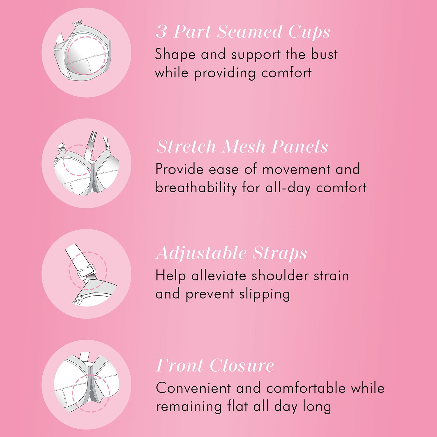 Exquisite Form Fully Full Coverage Unlined Wireless Bra 5100530