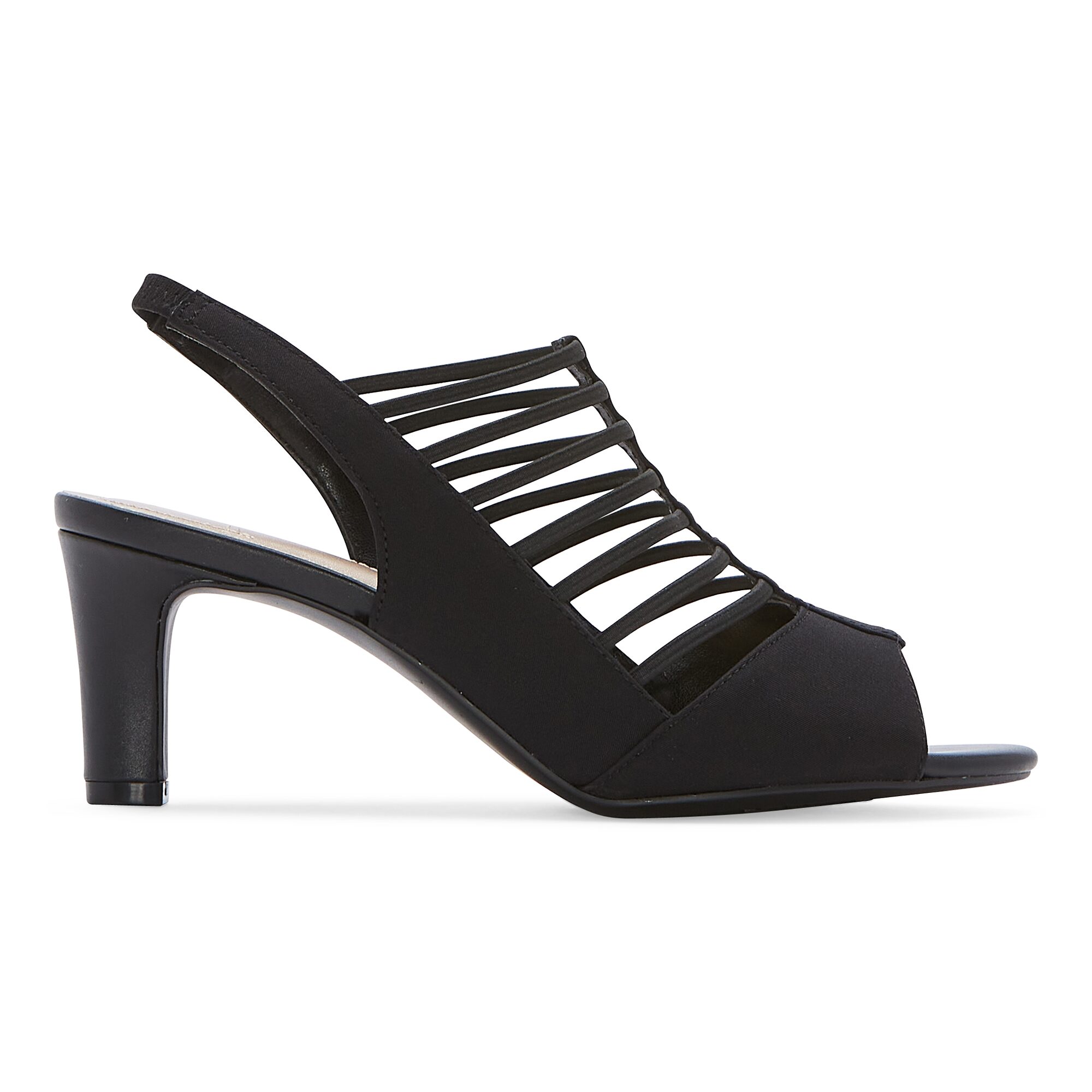 east 5th Neville Womens Round Peep Toe Block Heel Pumps