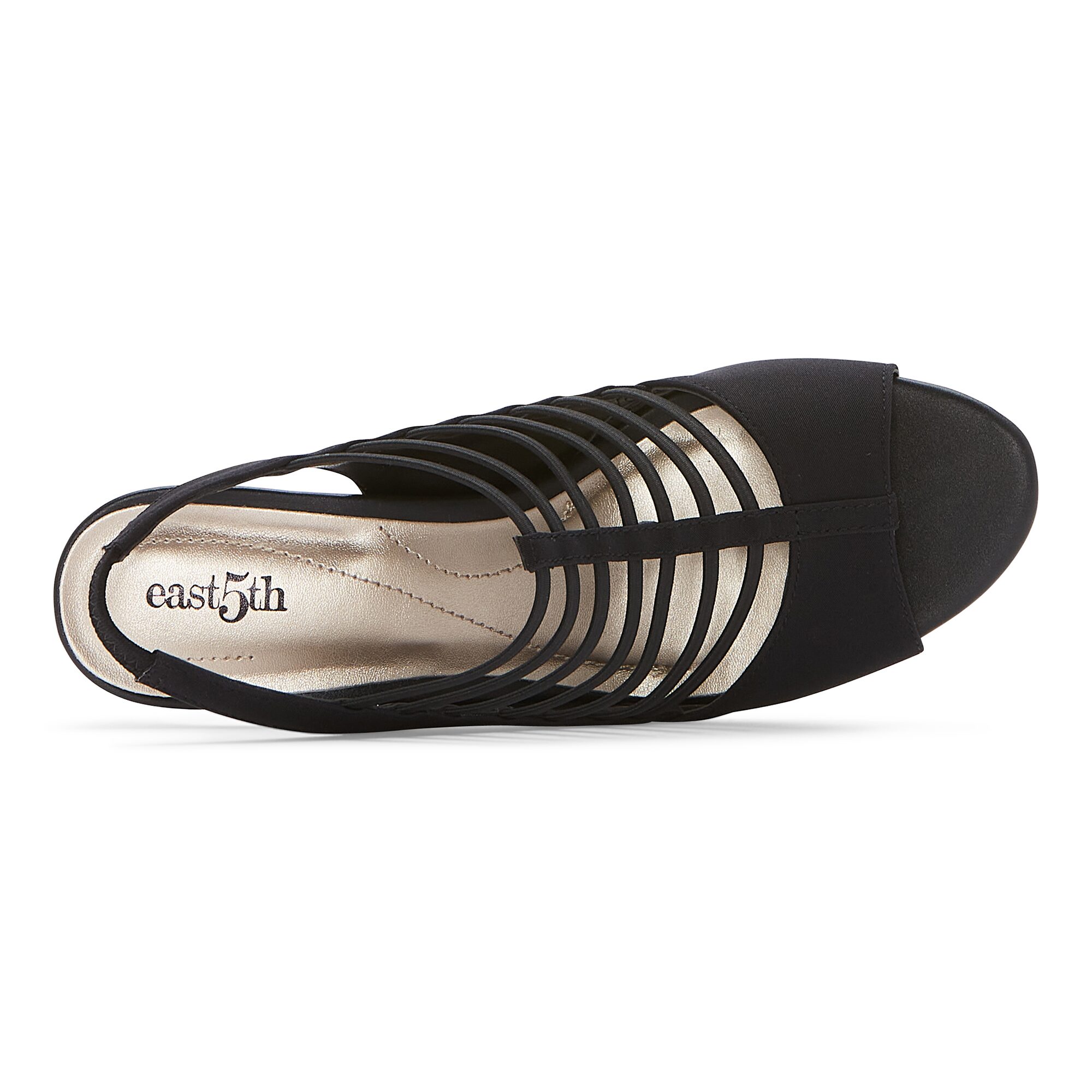 east 5th Neville Womens Round Peep Toe Block Heel Pumps