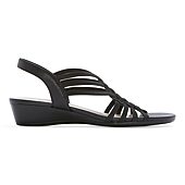 ladies black dress sandals Block Heel Strappy Cushioned selectinsole Aerosoles Cinzia Women's Block-Heeled Sandals,