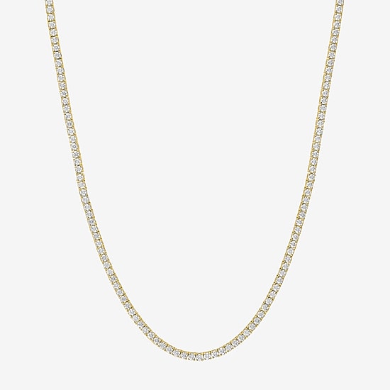 Diamond Addiction 8 Ct.T.W. (G-H / Si2-I1) Womens Lab Grown White Diamond 14K Gold Tennis Necklaces