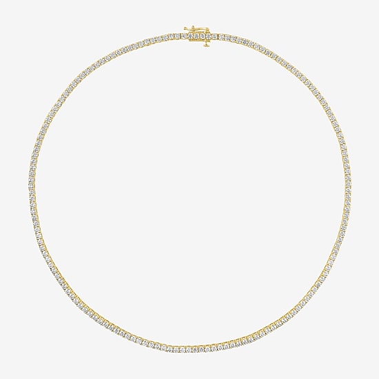 Diamond Addiction 8 Ct.T.W. (G-H / Si2-I1) Womens Lab Grown White Diamond 14K Gold Tennis Necklaces