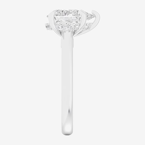 (G-H / Si1-Si2) Womens 2 1/5 CT. T.W. Lab Grown White Diamond 14K Gold Pear Engagement Ring