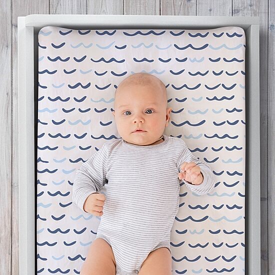 The Peanutshell Nautical 3-pc. Changing Pad Cover